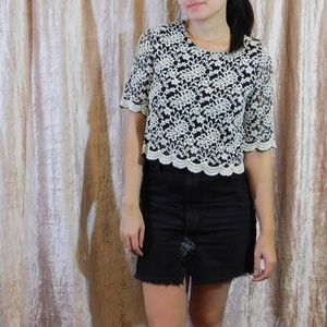 Forever 21 Embroidered Crop Top